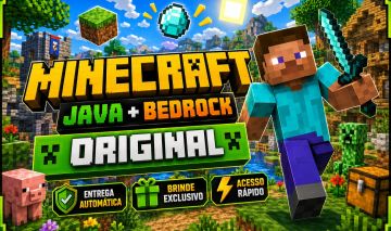 MINECRAFT ORIGINAL JAVA & BEDROCK 90 DIAS + BRINDE | ENTREGA IMEDIATA