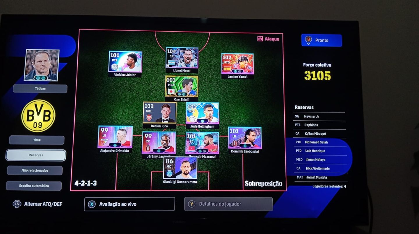 Conta Efootball Xbox/pc com Ono Shinji, Yamal, Tonali+tecnico Lampard