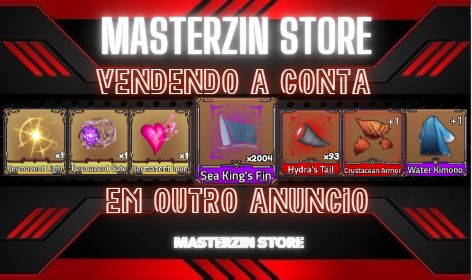 Venda de Sea King Fin, acessórios e game pass do King legacy