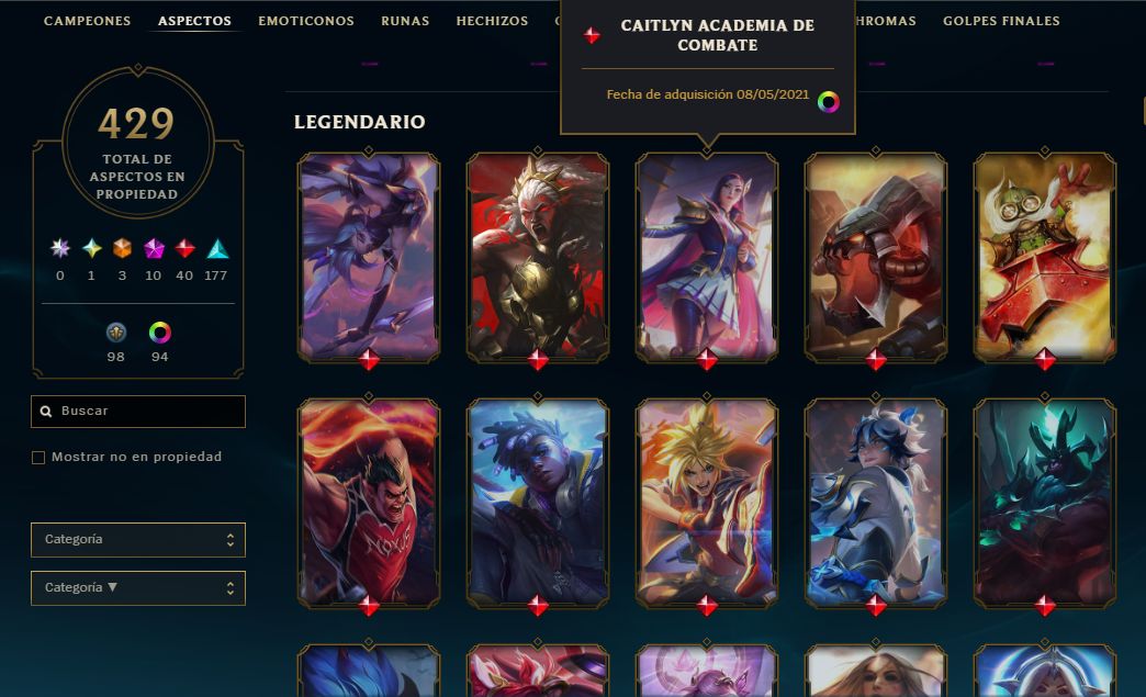 Conta de lol 429 skins - skin exaltada - finalizador e mt mais