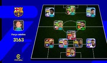 CONTA EFOOTBALL COM VINÍCIUS JÚNIOR BLITZ CURLER + DIMARCO BIG TIME + BERGKAMP