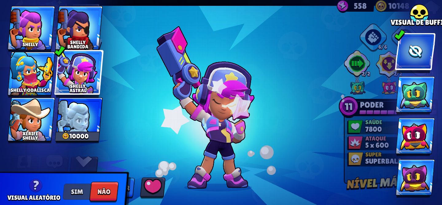 Conta com: 10k troféus 8000 de coins 4500 de bings com 32 Brawlers rank: dima