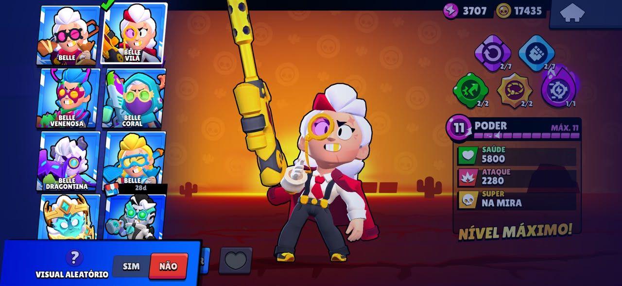Conta de Brawl Stars 124k de Troféus e Fama alienígena
