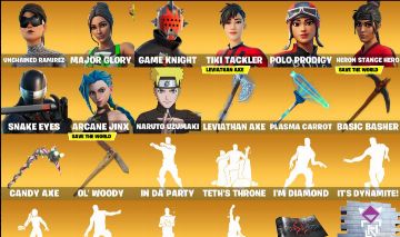 FORTNITE CONTA SKINS TRYHARDS E RARAS