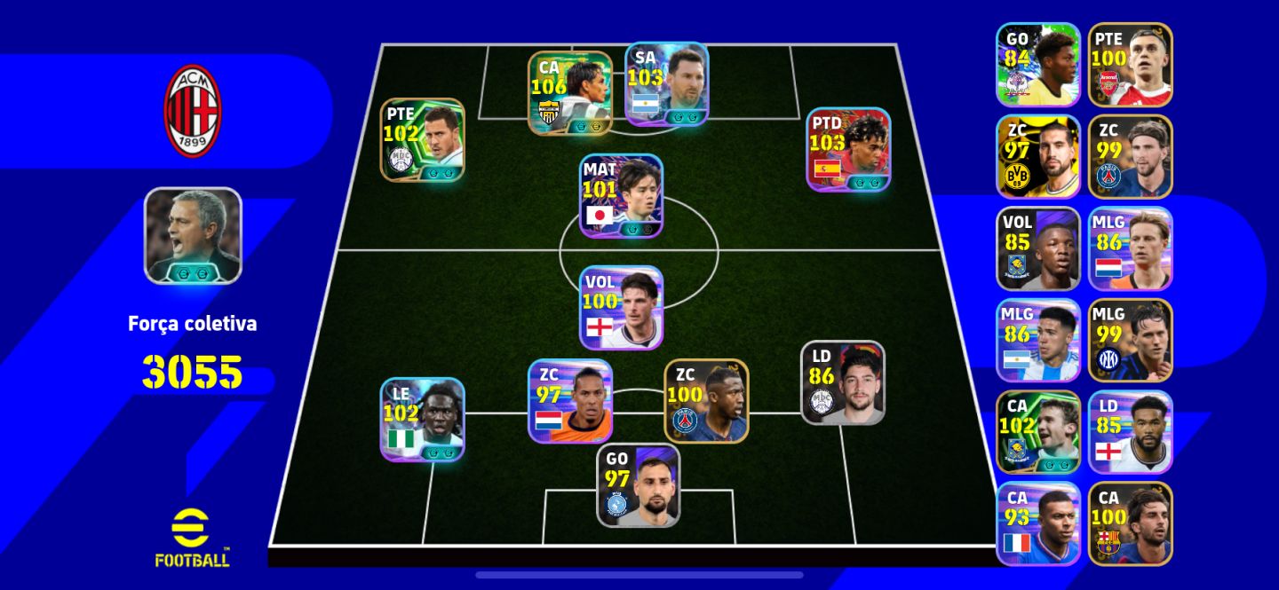 Conta de efootball melhores jogadores