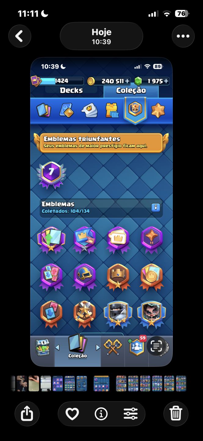 CONTA DE CLASH ROYALE| - 11k DE TROFÉUS | TODAS AS CARTAS | 1K975 GEMAS!