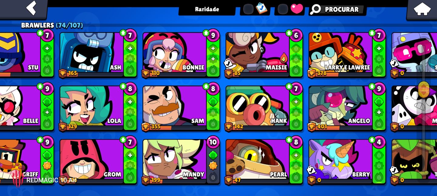 ( para rápido ) Conta brawl stars com 74 brawlers