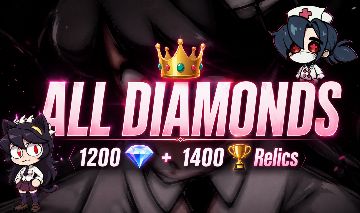 TODOS OS DIAMANTES | 1200 RELÍQUIAS DIAMANTE + 1400 OURO | FULL ACCESS