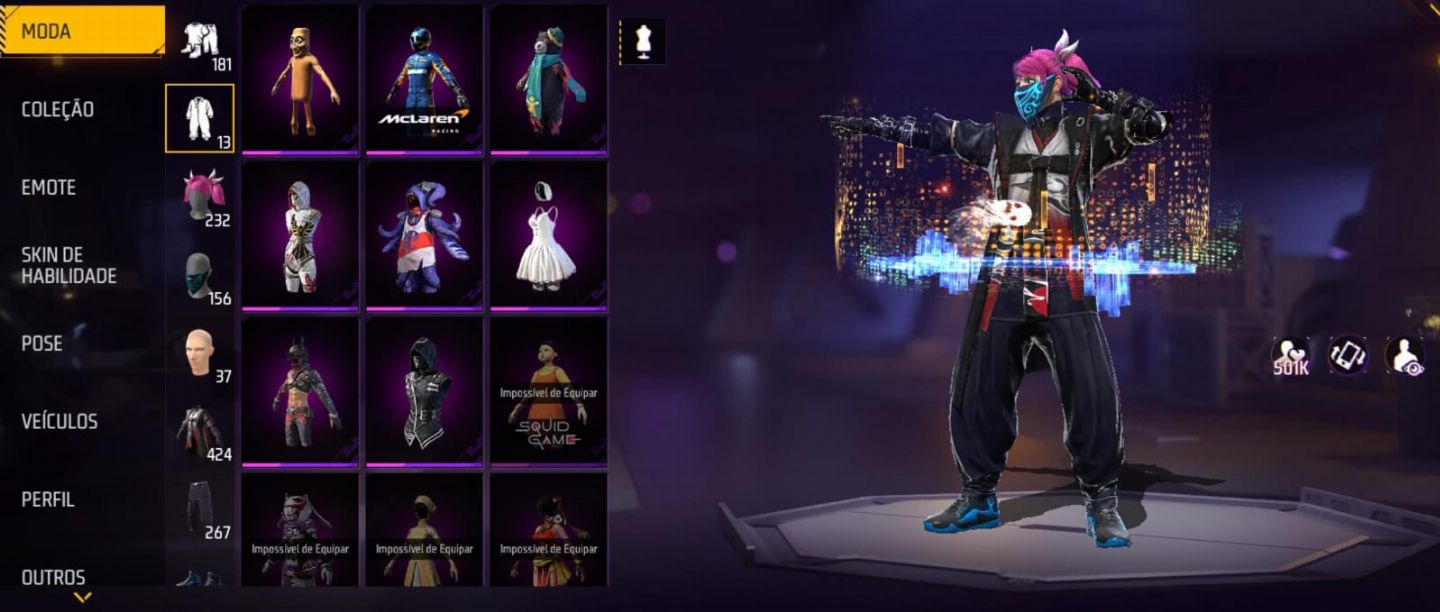 Conta free fire LVL 71 Gemada