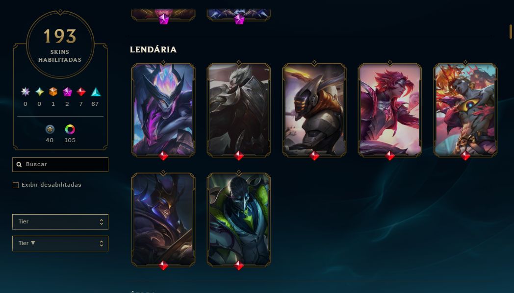 Conta LOL, full champs, lvl 398, 198 skins - Quase todas Skins e Cromas do Zed