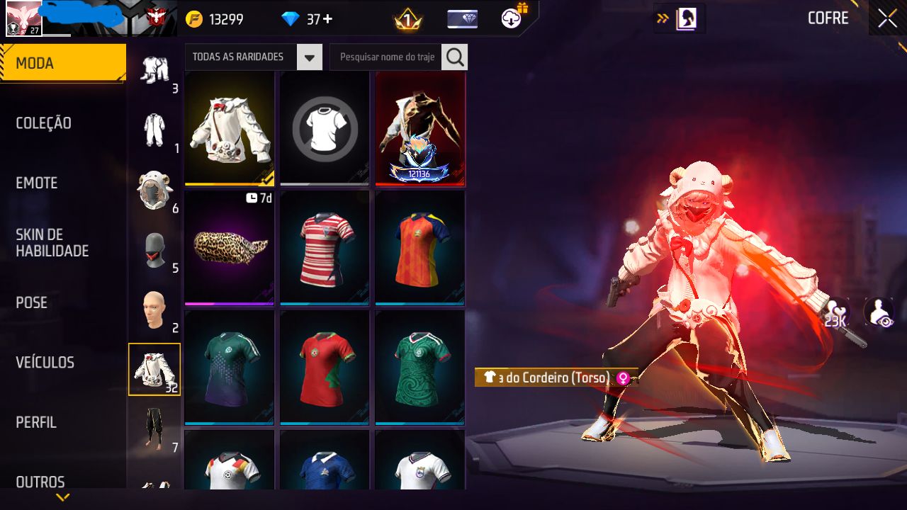 CONTA FREE FIRE MESTRE MODO RANK COM SKIN INOCENCIA E ECLIPSE E ENTRADA
