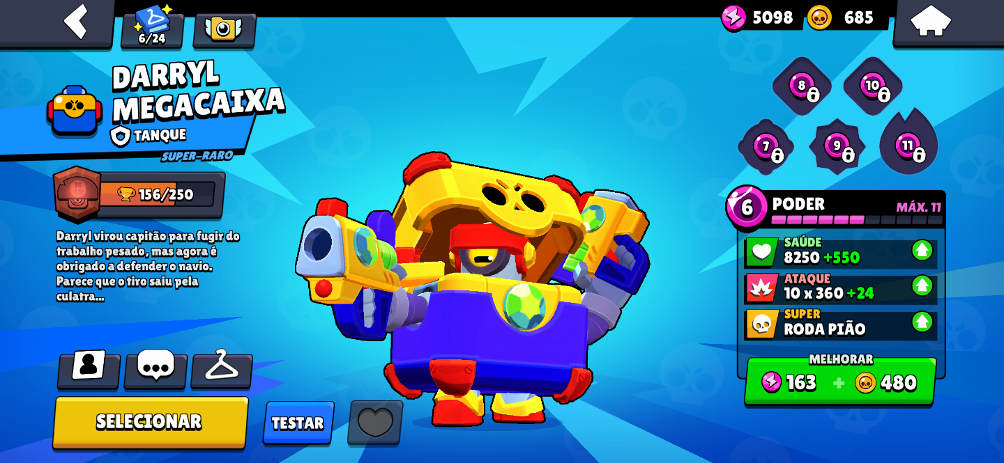 CONTA BRAWL STARS RARA (CRIADA EM 2020) 13.3K TROFÉUS | 112 SKINS