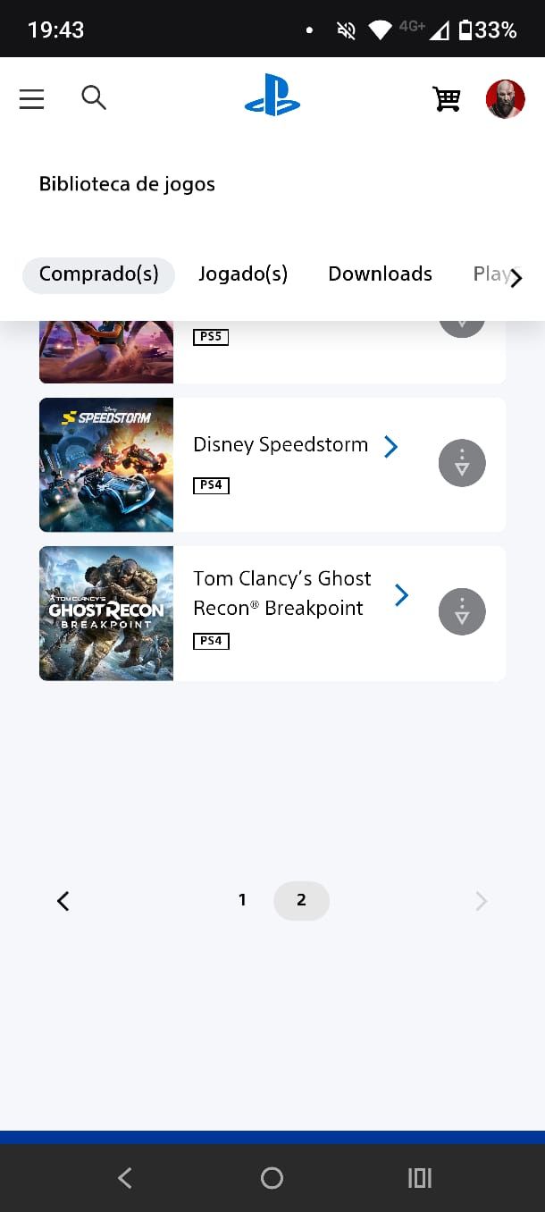 Conta de Playstation com diversos jogos AAA pra PS4/PS5