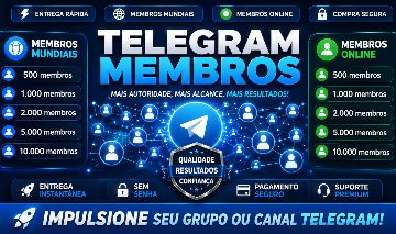 [MENOR PREÇO] TELEGRAM MEMBROS ATIVOS & MUNDIAIS | GARANTIA 7 DIAS