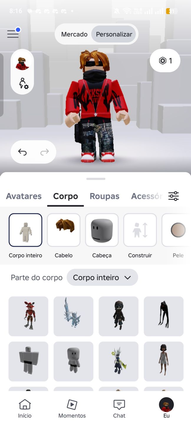 Conta de Roblox toda upada