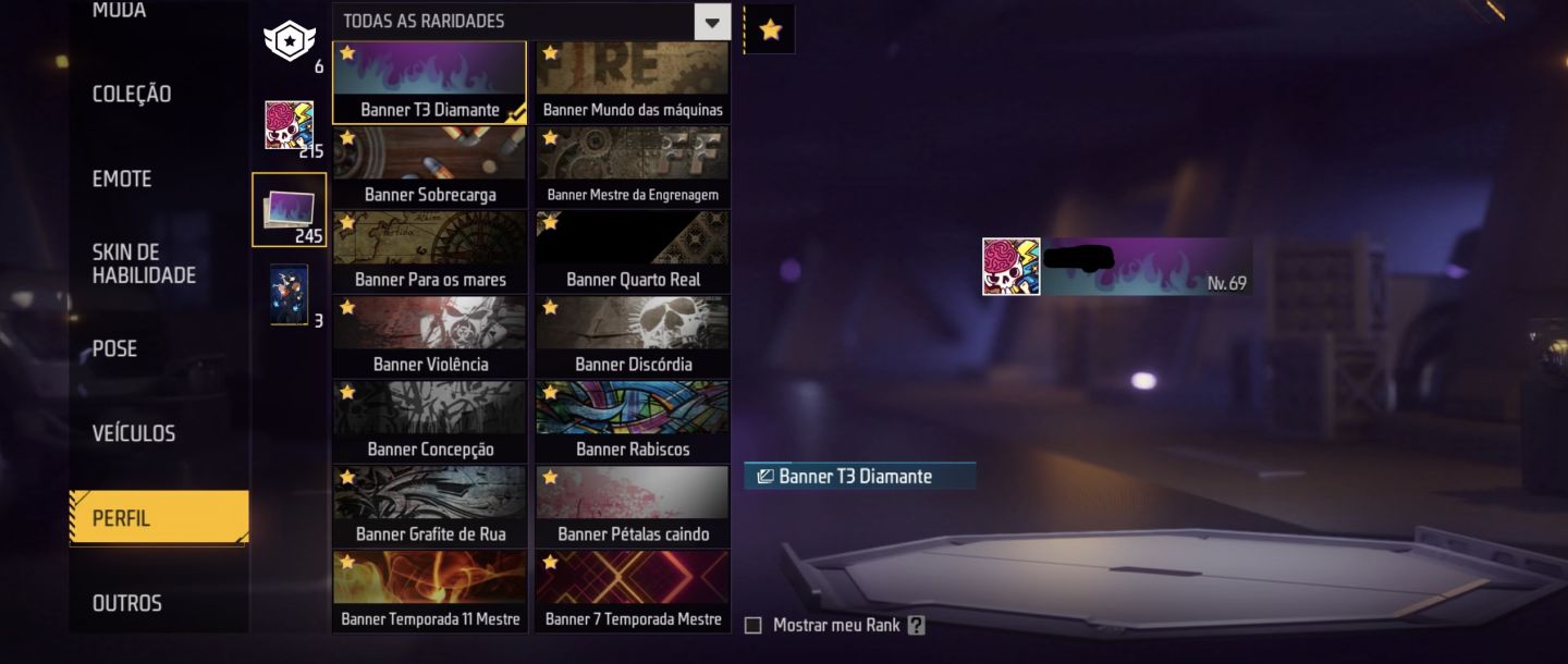 Conta de Free Fire com 2,3,7,8 passe, Incubadora Fitinha, kit angelical.