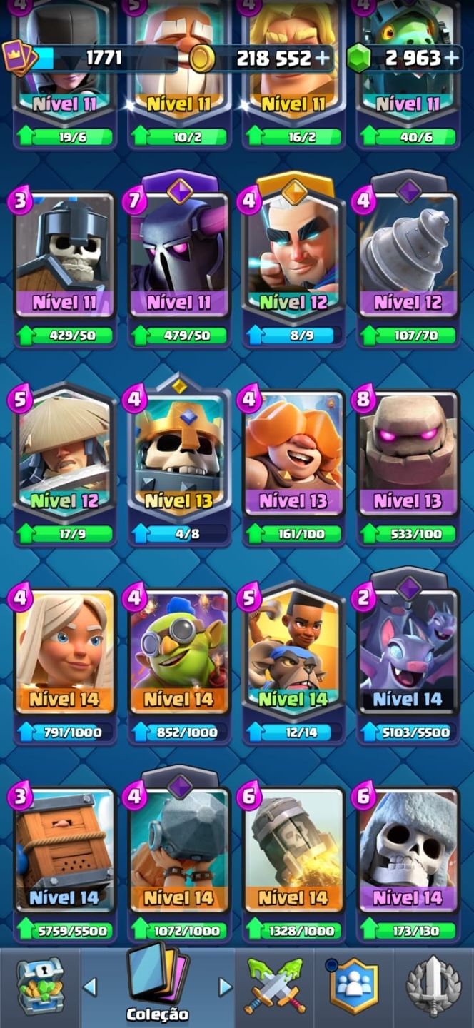 Conta Clash Royale 14k trofeus, 38 nível max, 9 Herois liberados 21 Evoluidas