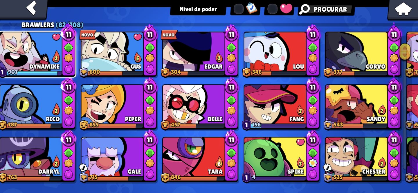 CONTA BRAWL STARS ANTIGA, CHEIA DE RECURSOS, SKINS BRAWLERS UPADOS E MUITO MAIS