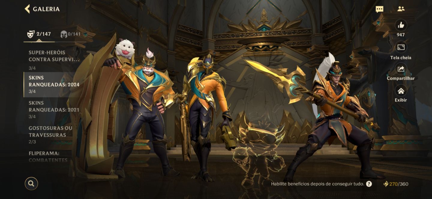 CONTA WILD RIFT | EX-GM III | 92 SKINS | 119 CAMPEÕES | 1.958 DIAS