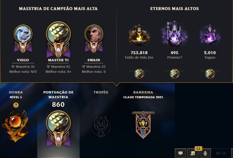 Conta de LOL (diamante II) e Valorant (ouro) - com todos os agentes.