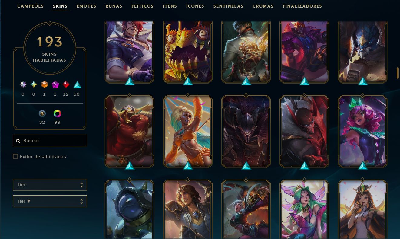 CONTA LOL MESTRE 300PDL+ / 193 SKINS / LV 339 / FULL ACESSO AOS DADOS /