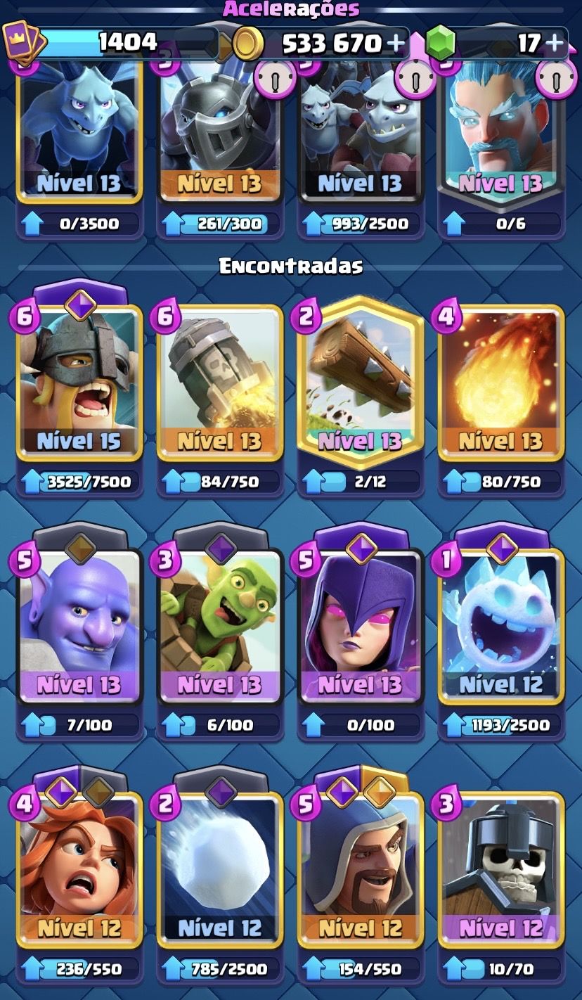 Contas Clash royale arena 21, 8k de troféus, mais barata da ggmax