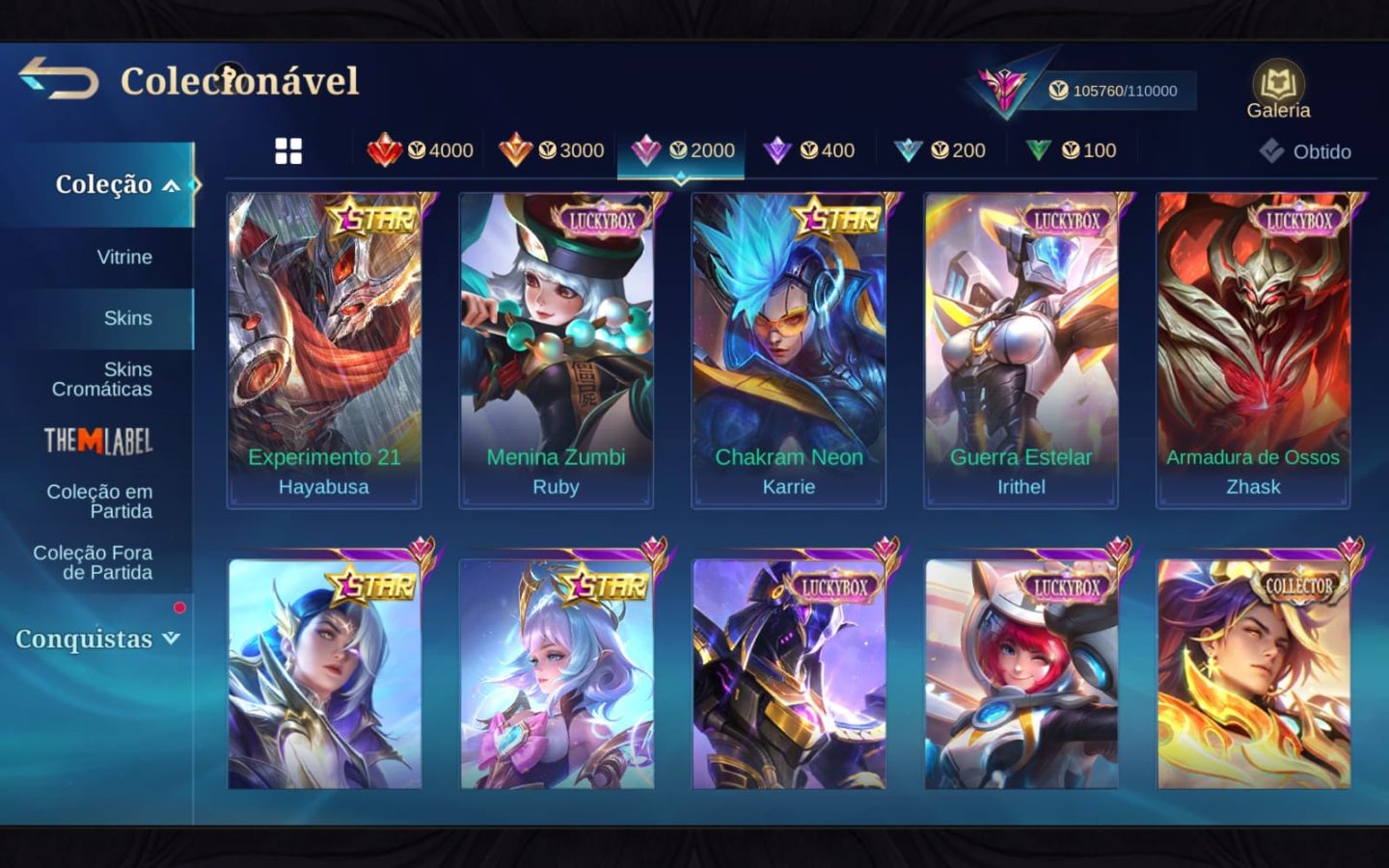 Conta main mid e main adc, prestigiado 4