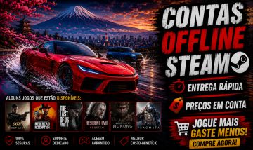 CONTAS STEAM OFFLINE - JOGOS DA ATUALIDADE (MELHORES PREÇOS E COM BRINDE!)