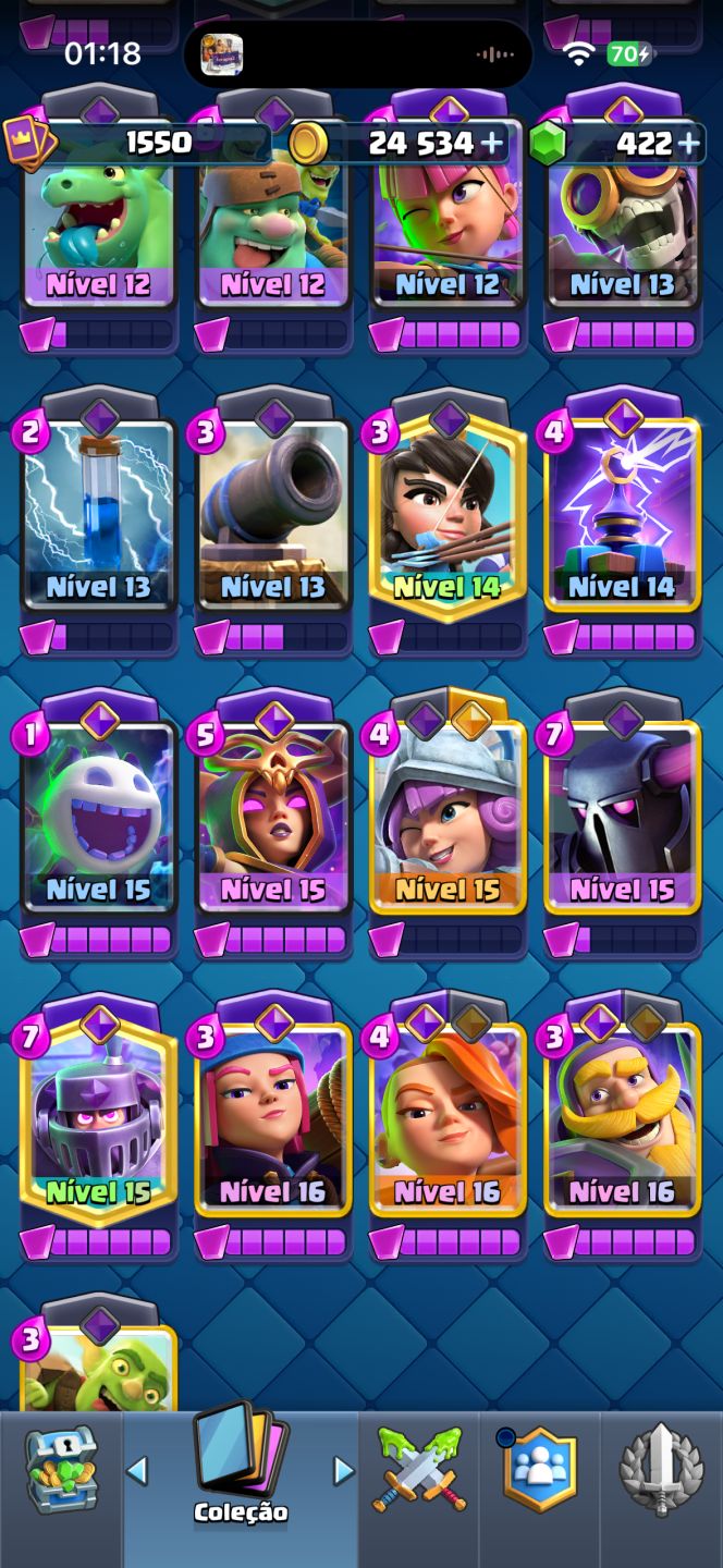 Conta Clash Royale Lv16