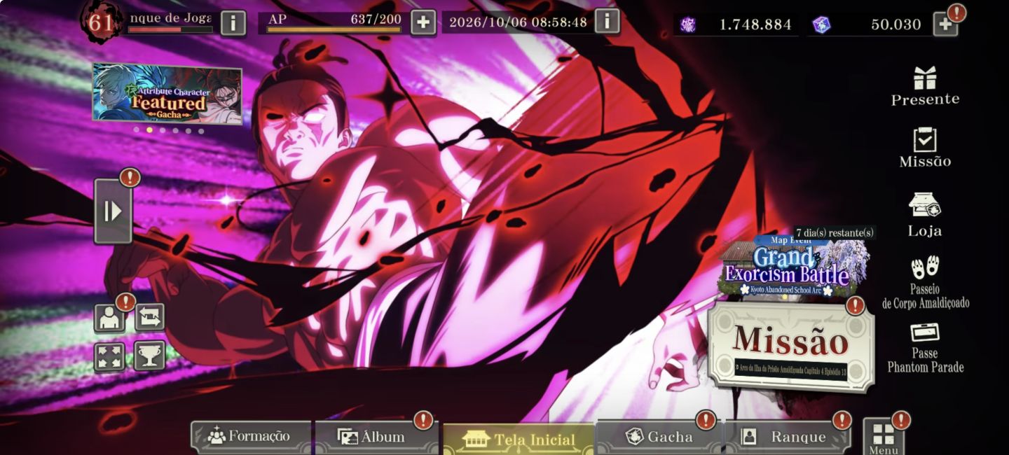 Conta JJK PAREDE 10 LIMITADO 50K DE CUBOS 5 DUPES 620 Tickets E MUITOS METAS