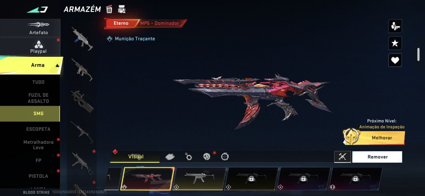 CONTA BLOOD STRIKE COM SKINS EXTREME N.654