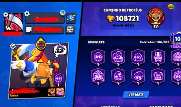 Conta brawl star com 100k de troféus