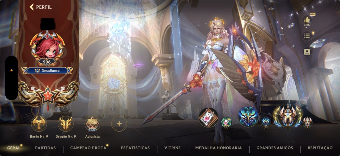 CONTA WILD RIFT - 279 SKIN NVL:203 (Primeiros passes) RARA