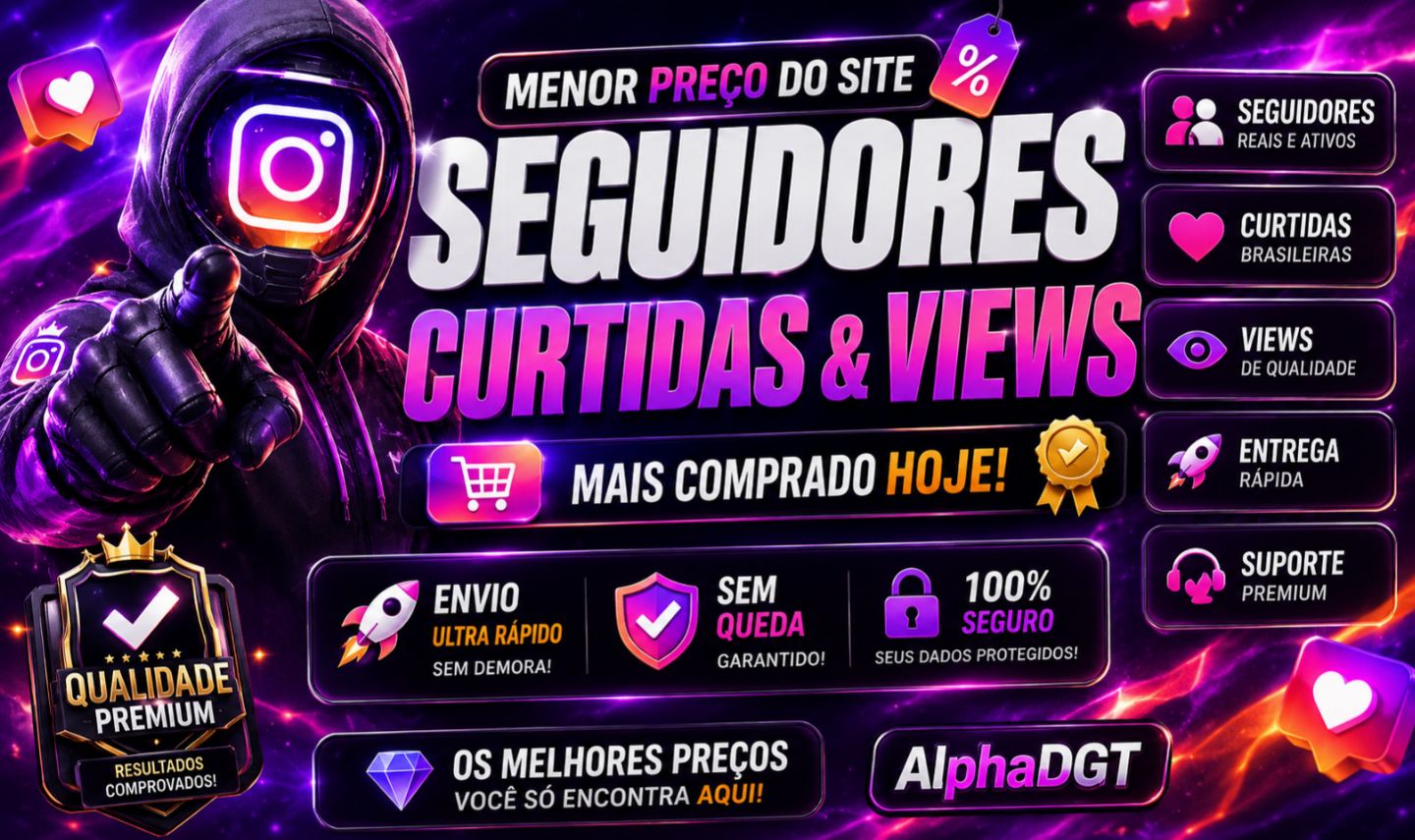 (QUEBRANDO A CONCORRENCIA) ATÉ 90% OFF SEGUIDORES + CURTIDAS INSTAGRAM