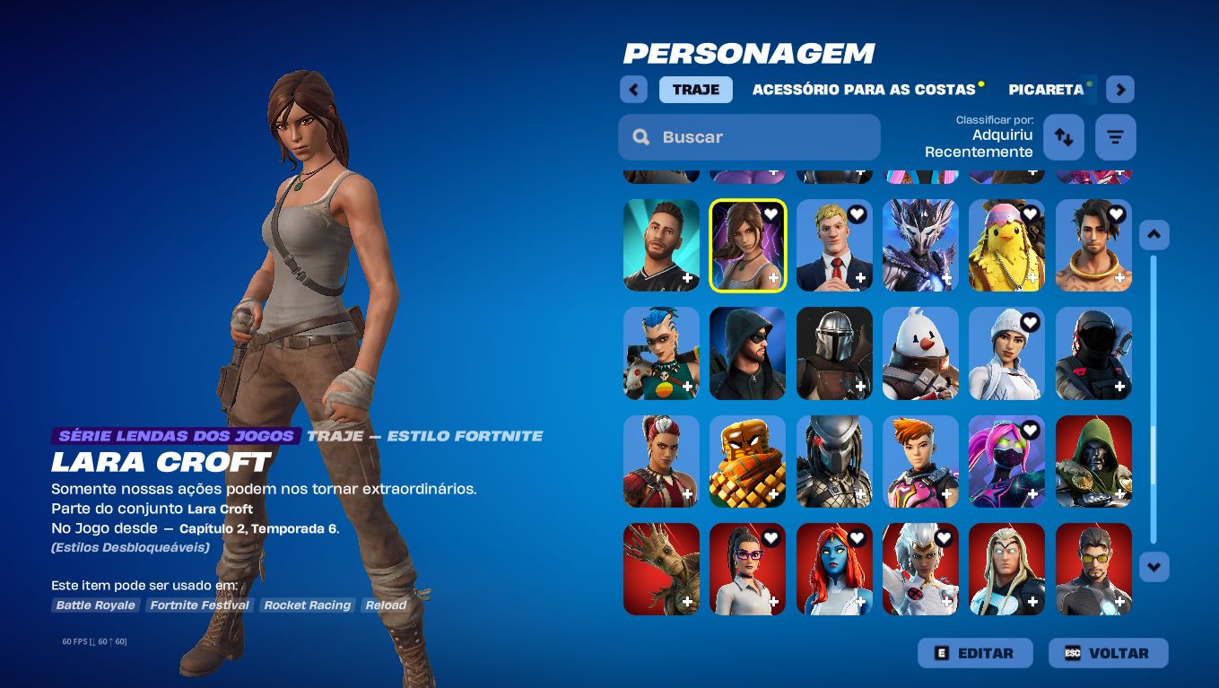 (Preço negociável) Conta 145 skins + 1k Vbucks, 100% segura!!! Fortnite