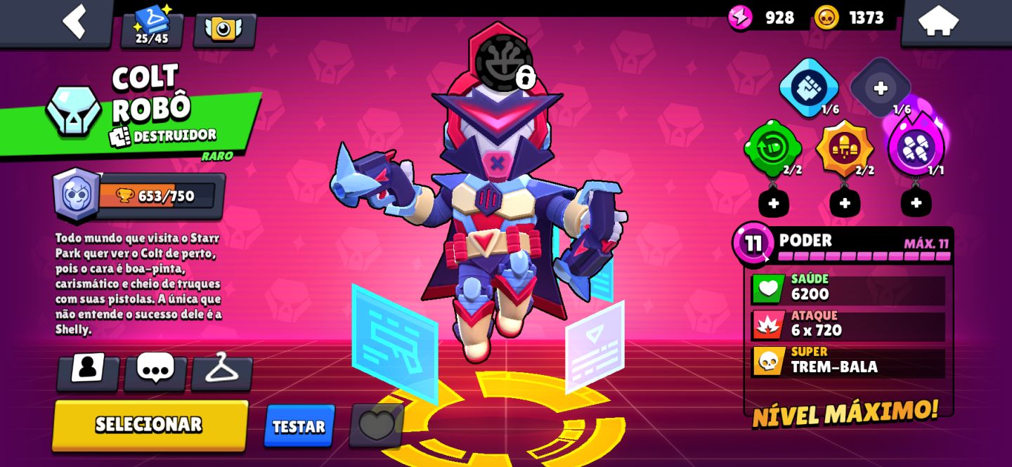 CONTA BRAWL STARS 10.6K+ TROFÉUS | 8 PRESTÍGIOS | COLT ROBÔ | VÁRIOS PODER 11