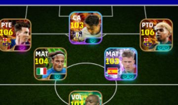 CONTA EFOOTBALL 3244 OVER - 23 JOGADORES 103 A 107