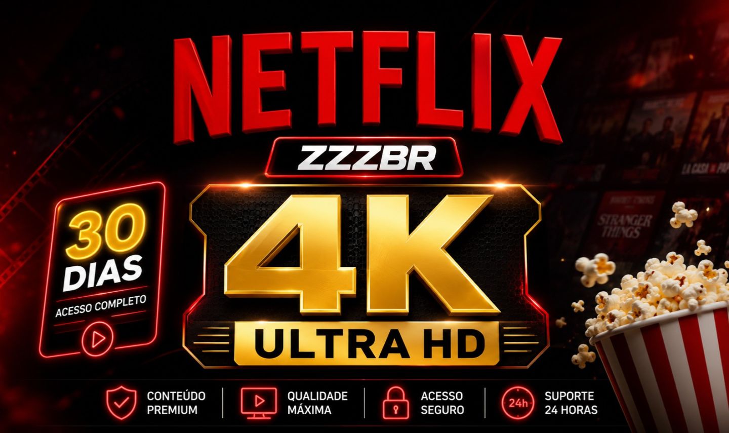 NETFLIX PREMIUM ENTREGA AUTOMÁTICA + BRINDE
