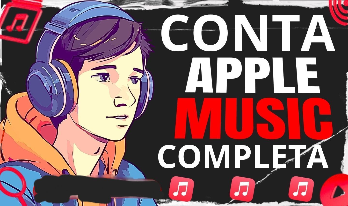 CONTA COMPLETA APPLE MUSIC PREMIUM (1 MÊS) [CONVIDE ATÉ 6 PESSOAS]