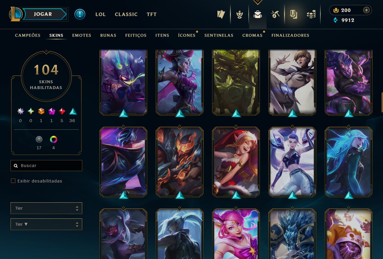 [ACESSO IMEDIATO] Bronze IV 104+ Skins 0% WR