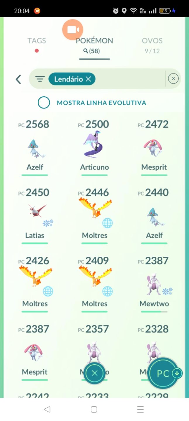 Nível 47 e9 mewtwo,armadura e 3 mewtwo normal 1 mewtwo normal 100%,