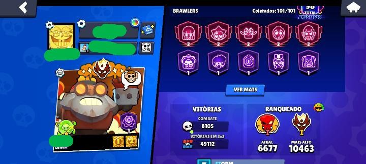 Conta rara brawl stars + conta de clash royale upada