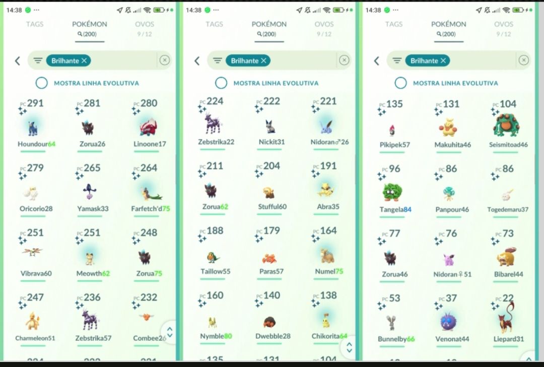 Pokémon Go LVL 70 | 18 Shundos | 200 Shinys | Dialga e Palkia |Q900
