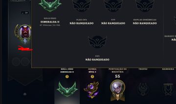 Conta LoL esmeralda 2 ganhando 30 pdl perdendo 10 + troca nick