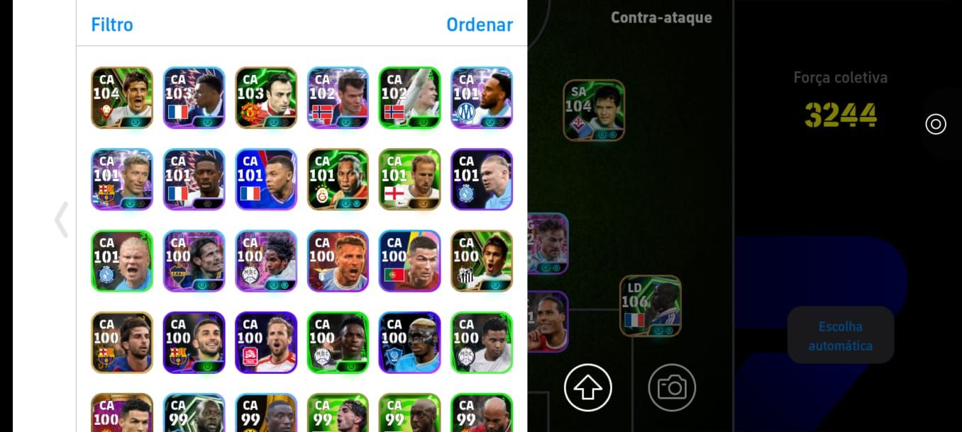CONTA META DE EFOOTBALL MOBILE COM CARTAS RARAS DA ÉPOCA DO PES! (SUAREZ GREMIO)