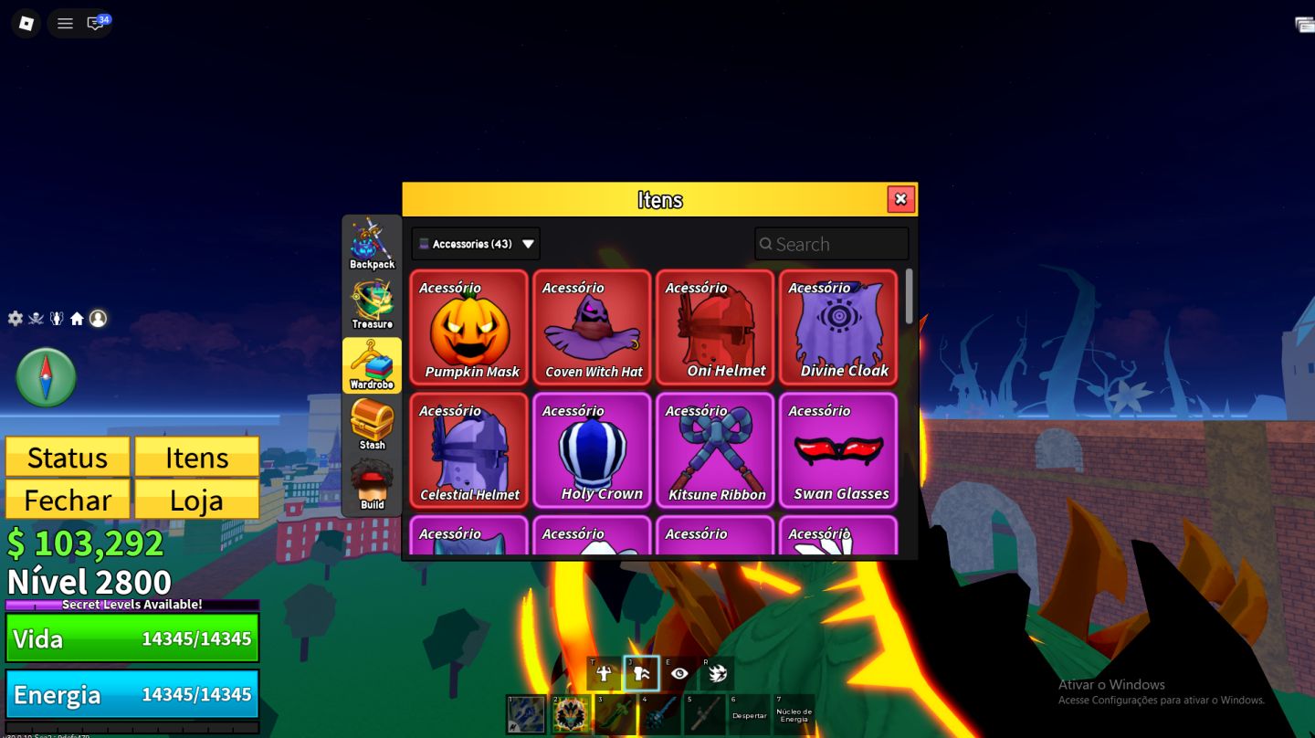 Conta de Blox Fruits Com Dragon Permanente v4 Muitas gamepass e itens raros