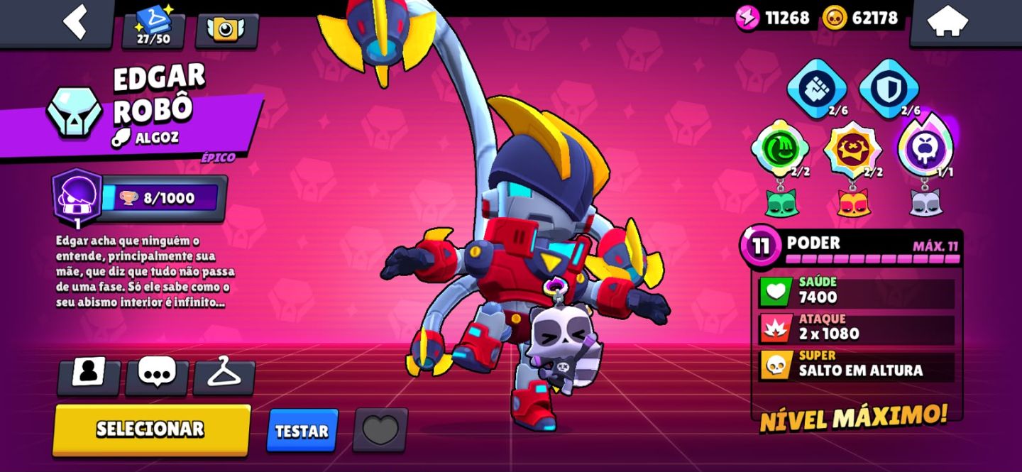 CONTA DE BRAWL STARS EXTREMAMENTE GEMADA