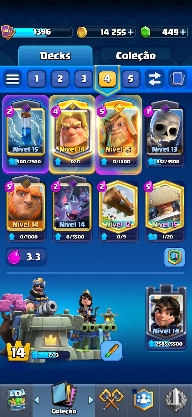 Clash Royale nível 14 arena 26