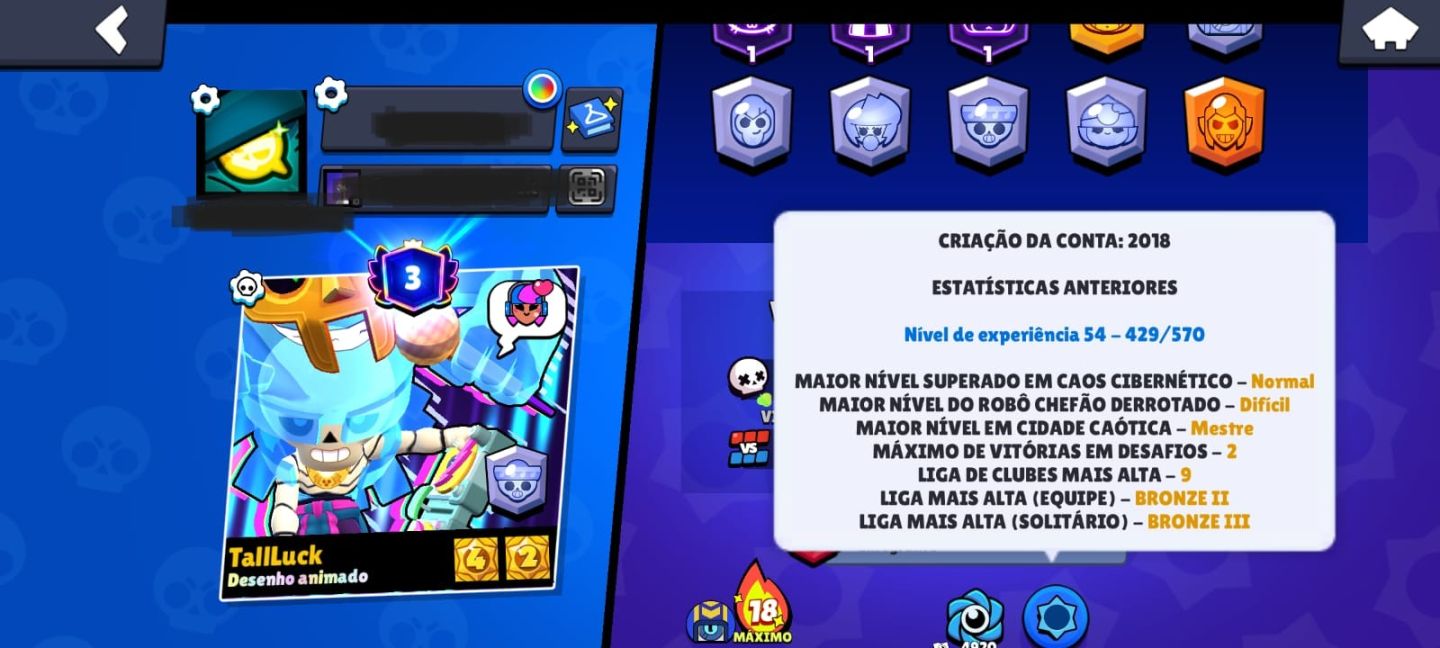 SHELLY ESTELAR + 65 BRAWLERS + 371 GEMAS + 28.827 MOEDAS + SKINS ANTIGAS