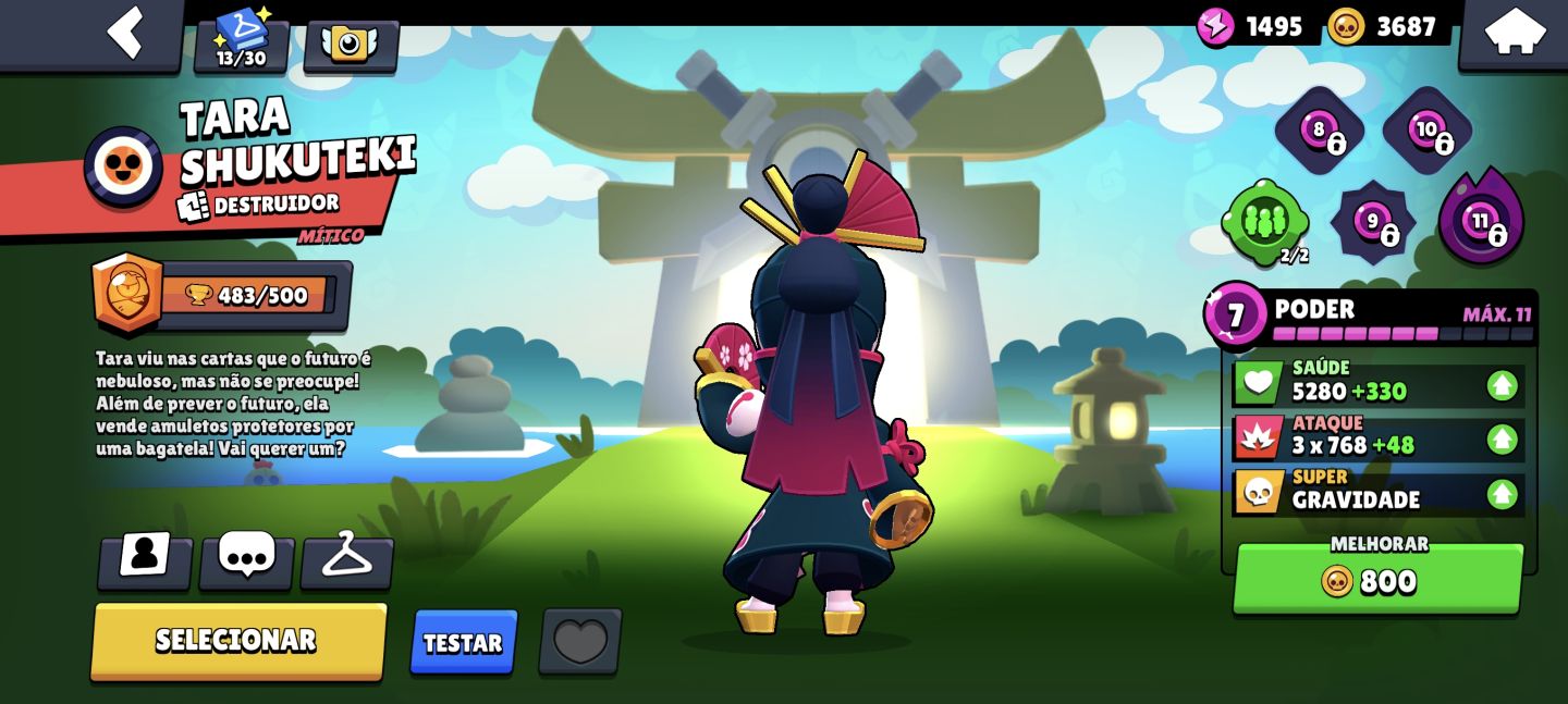 CONTA BRAWL STARS 2019 COM SHELLY BRUXA E LEON LOBISOMEM